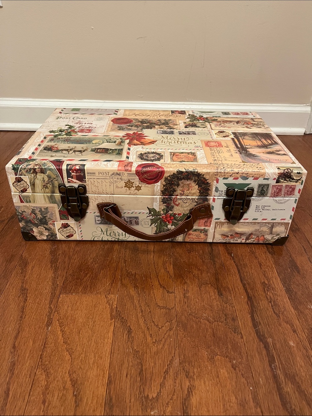 Vintage Christmas “Suitcase” - Christmas Gift Box